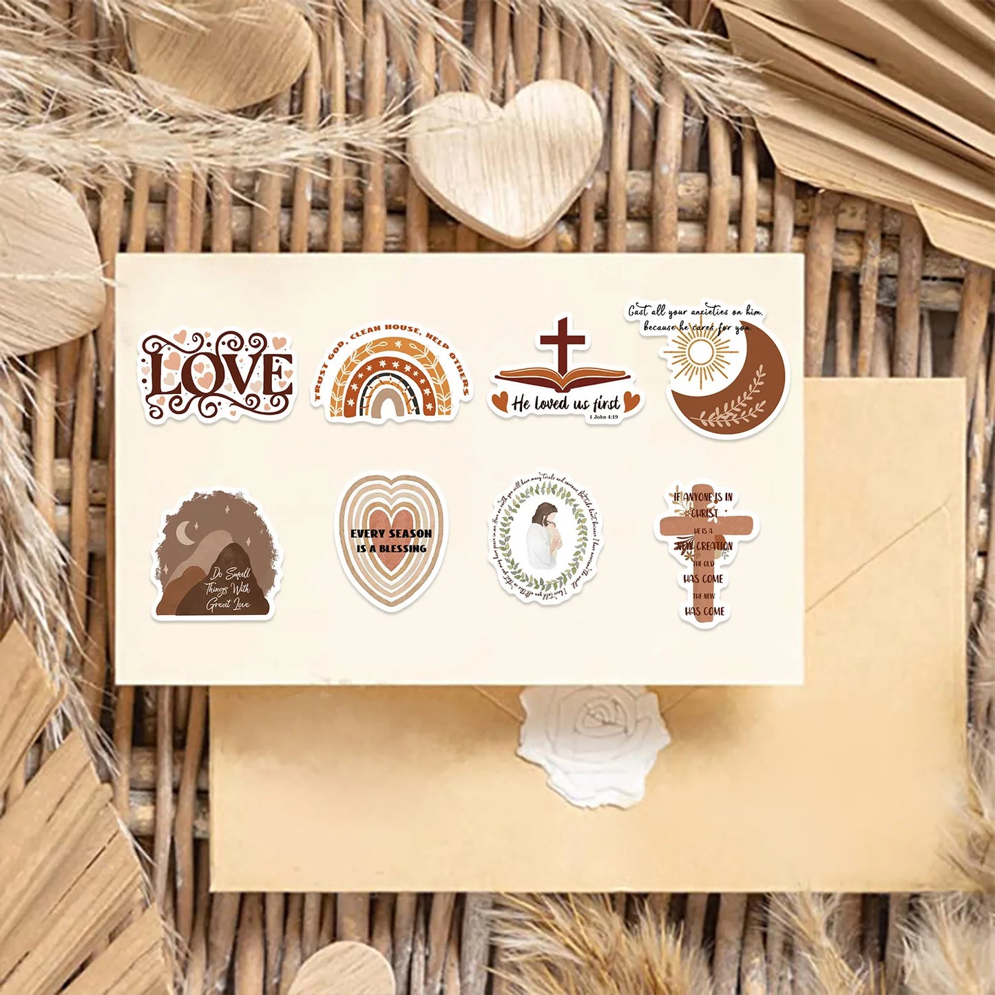 DIY Bible Religious Stickers Jesus