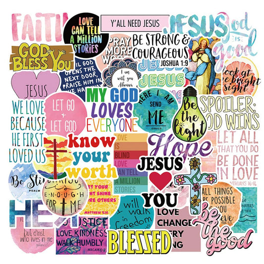 Jesus Christians Religion Sayings Stickers