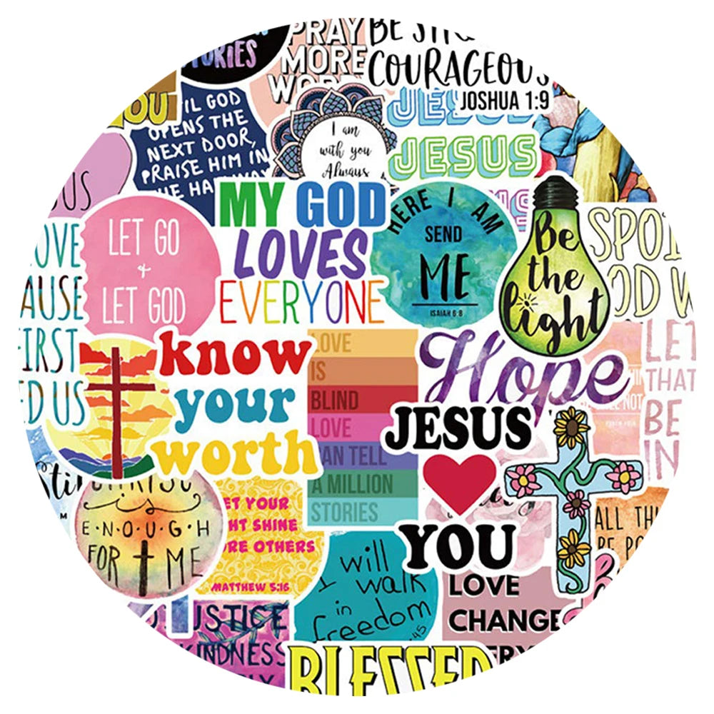 Jesus Christians Religion Sayings Stickers