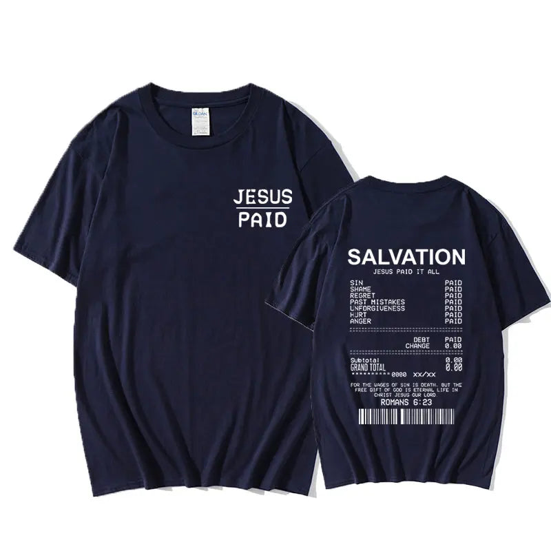 Christian Salvation Jesus Paid It All Graphic Tshirt
