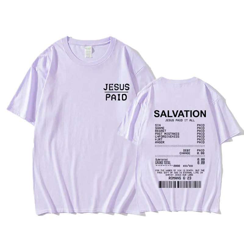 Christian Salvation Jesus Paid It All Graphic Tshirt