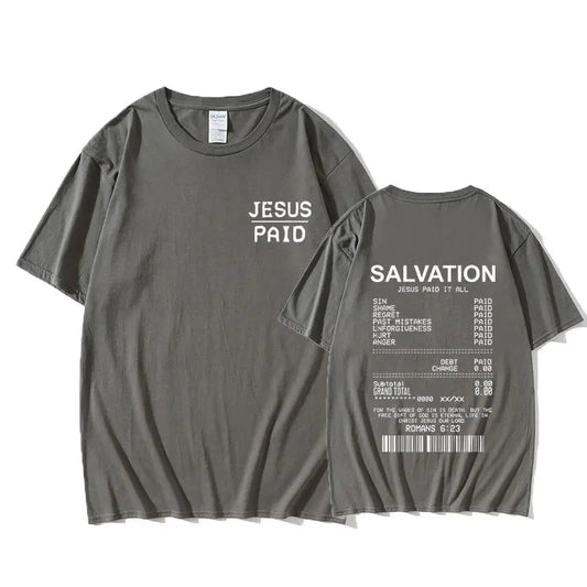 Christian Salvation Jesus Paid It All Graphic Tshirt