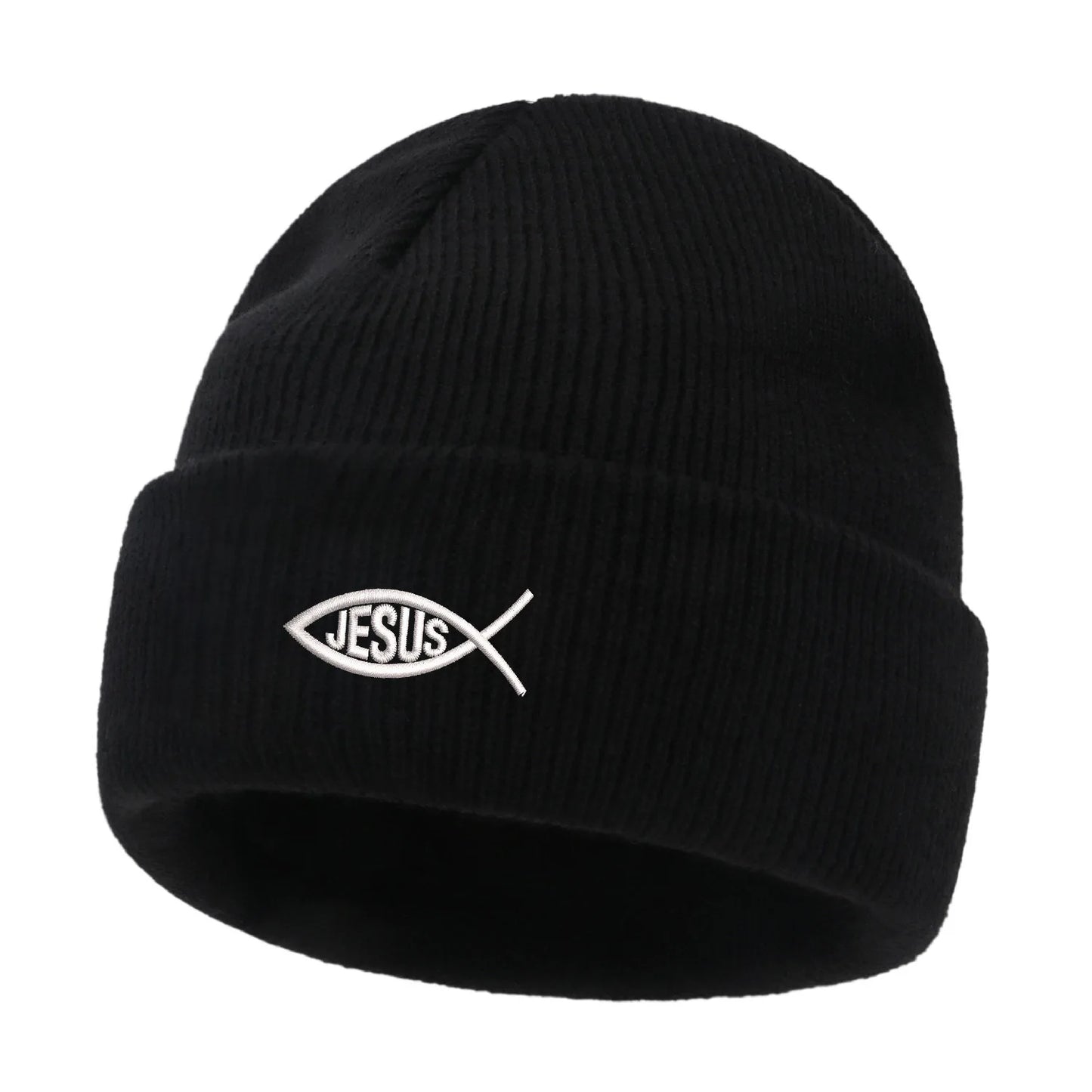 JESUS FISH Christian Ichthys Symbol Beanies