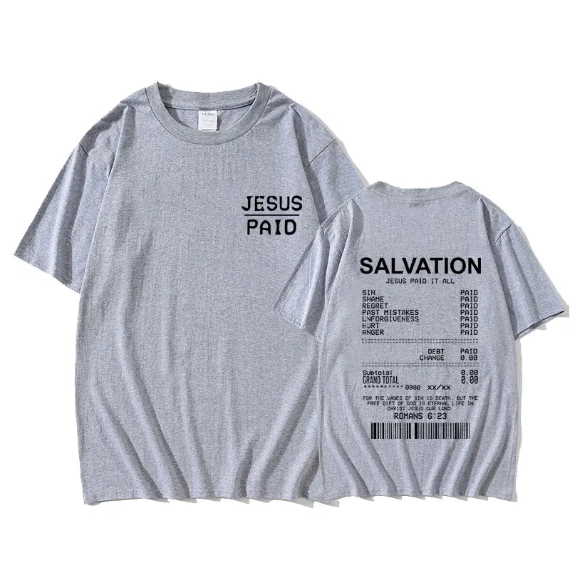 Christian Salvation Jesus Paid It All Graphic Tshirt